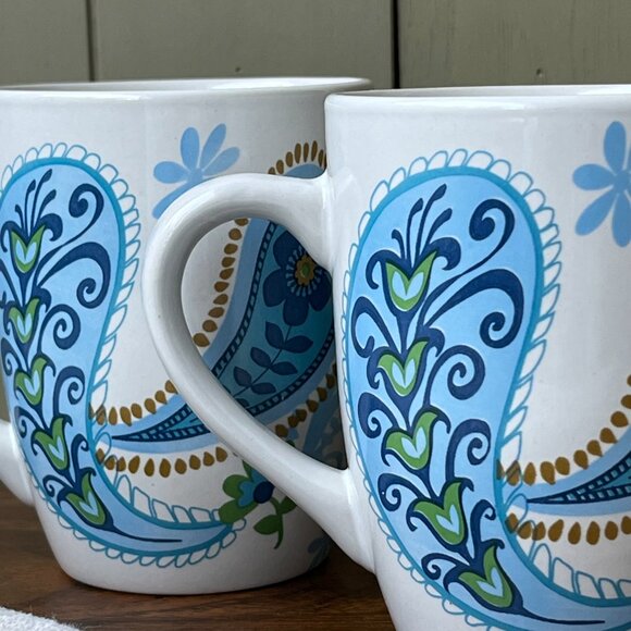 Royal Norfolk Blue Paisley 2 Mugs - Picture 11 of 15